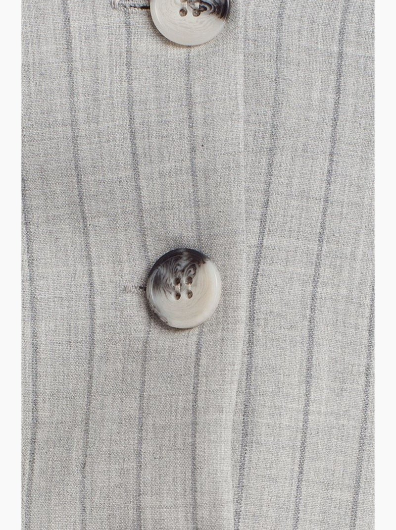 Gilet corto a righe dilvin Grigio chiaro - Kiabi