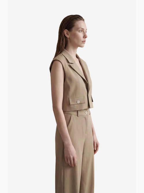 Gilet corto abbottonato my fashion - Kiabi Gilet corto abbottonato my fashion - Kiabi