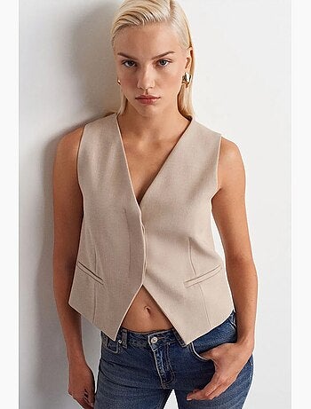 Gilet corto con bottoni dilvin