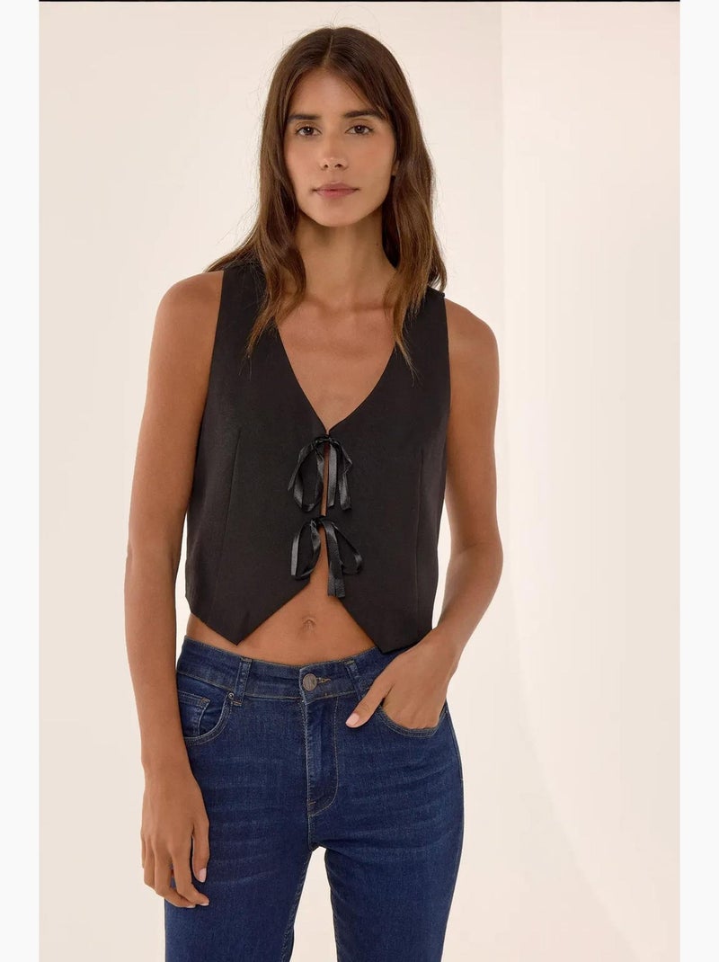 Gilet corto con bottoni hiccup Nero - Kiabi