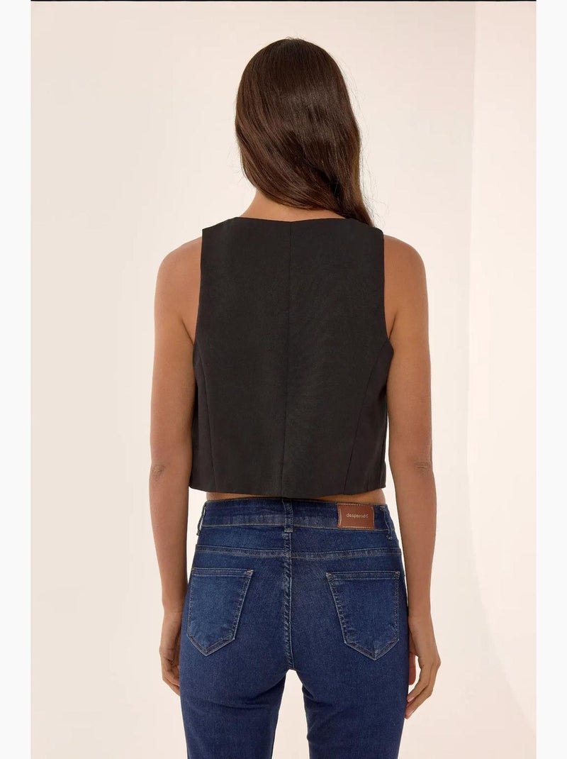 Gilet corto con bottoni hiccup Nero - Kiabi