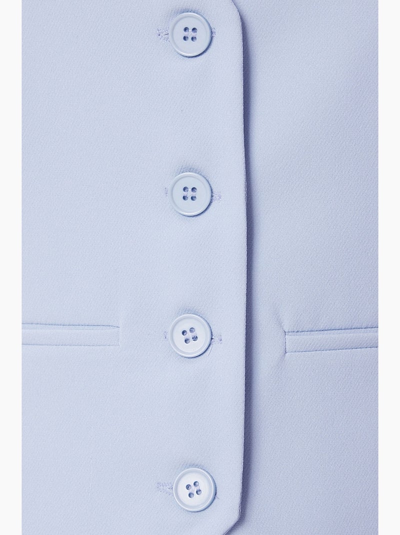 Gilet corto con bottoni istanbul Blu cielo - Kiabi