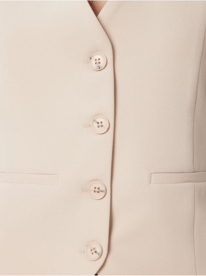 Gilet corto con bottoni istanbul Crema - Kiabi