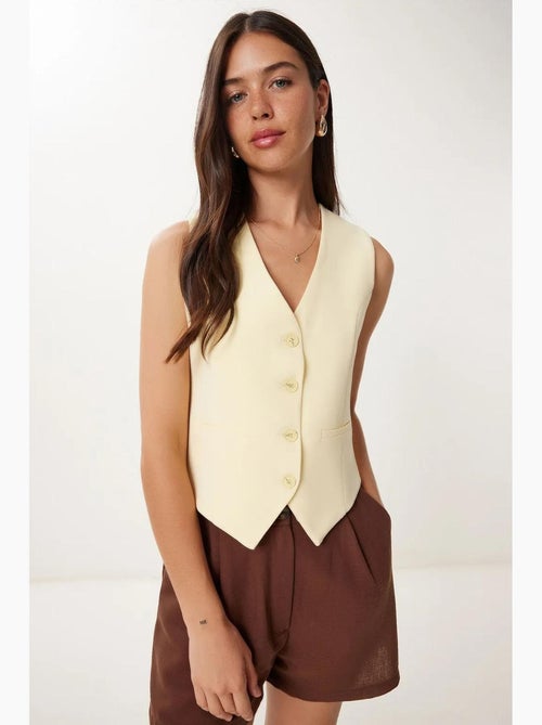 Gilet corto con bottoni istanbul - Kiabi Gilet corto con bottoni istanbul - Kiabi