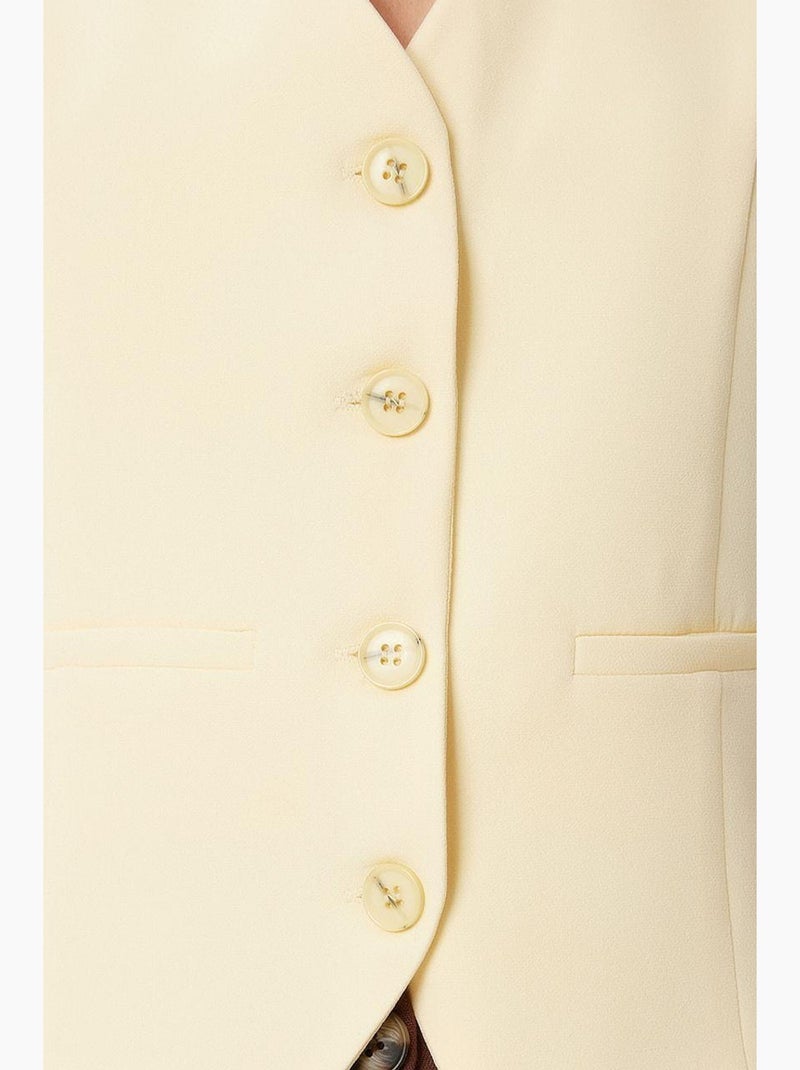 Gilet corto con bottoni istanbul Giallo limone - Kiabi