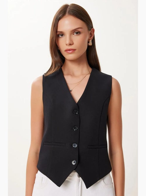 Gilet corto con bottoni istanbul - Kiabi Gilet corto con bottoni istanbul - Kiabi