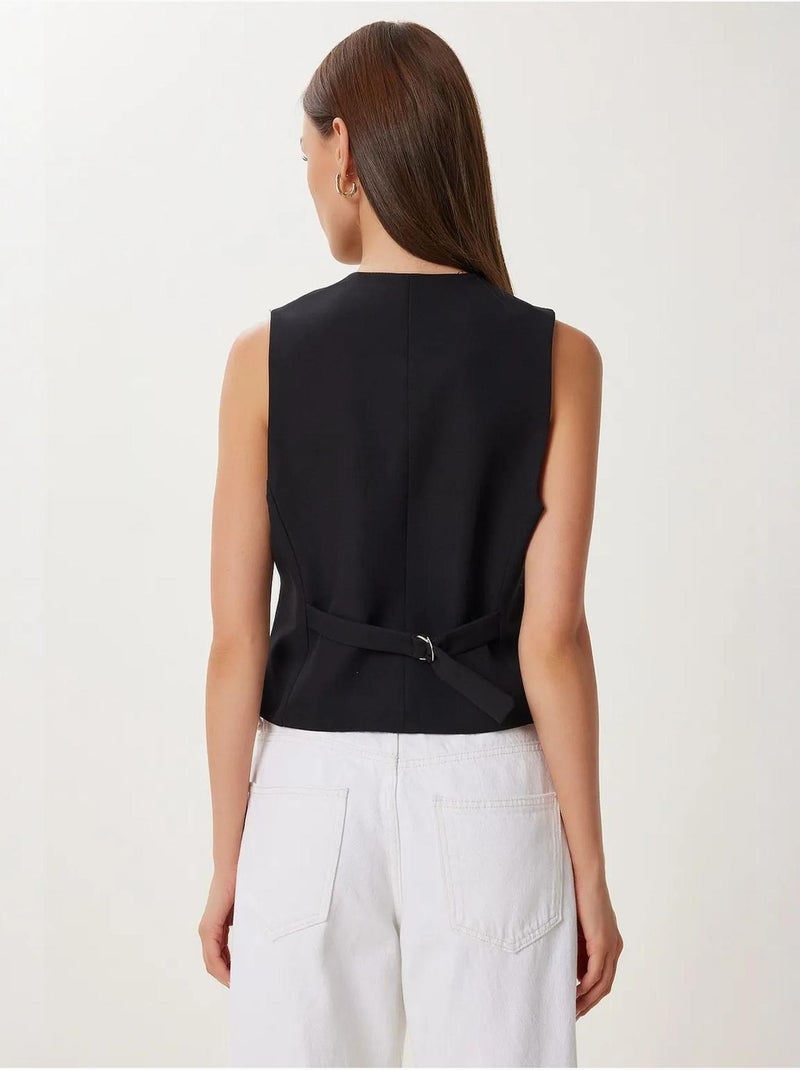 Gilet corto con bottoni istanbul Nero - Kiabi