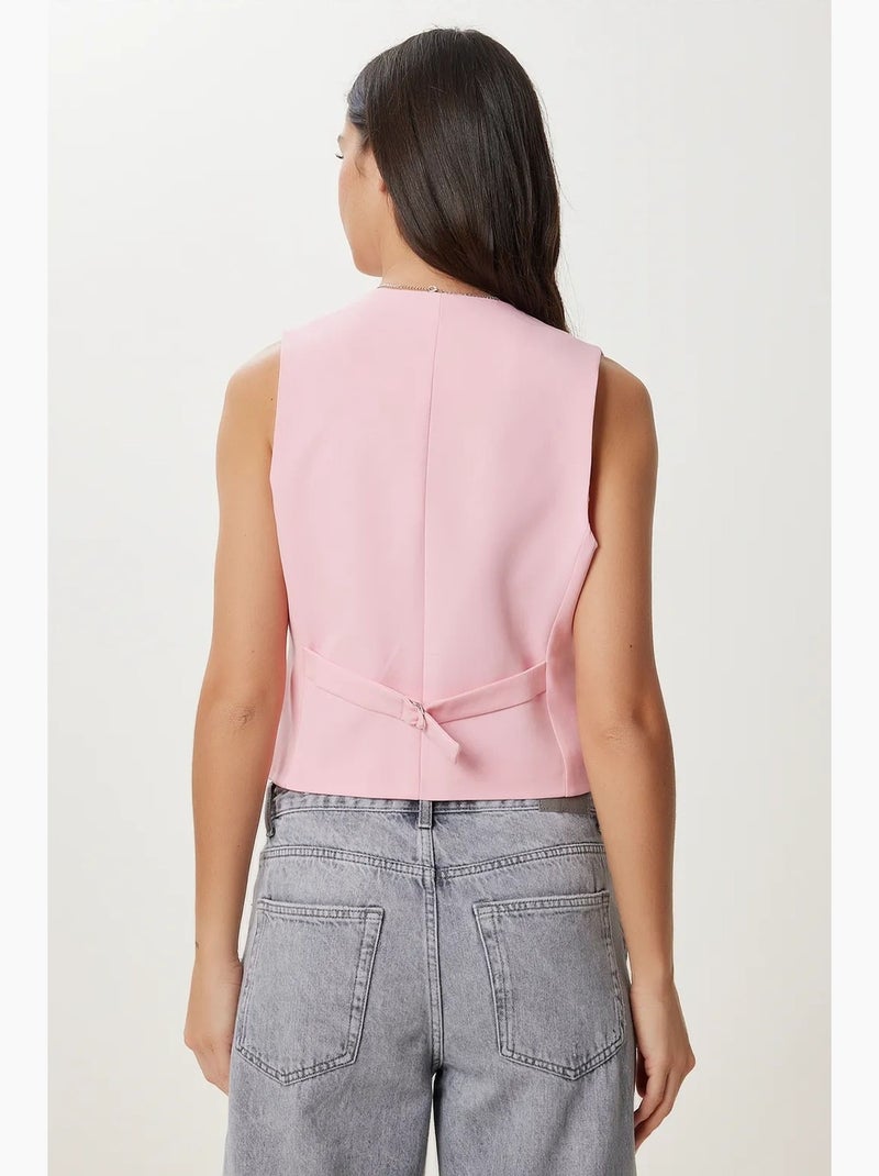 Gilet corto con bottoni istanbul Rosa confetto - Kiabi