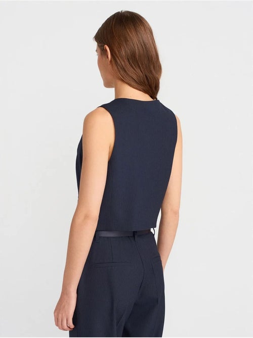 Gilet corto con scollo a v e bottoni dilvin - Kiabi