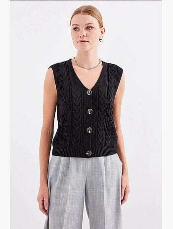 Gilet corto in maglia con bottoni bdart