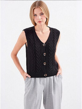 Gilet corto in maglia con bottoni bdart