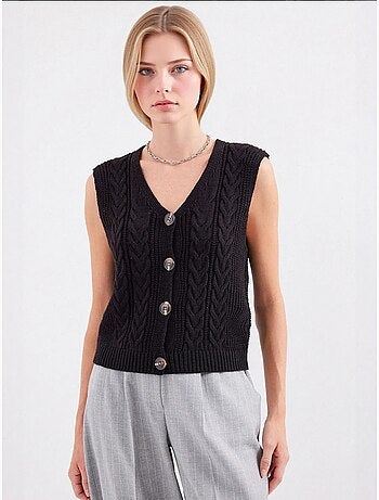 Gilet corto in maglia con bottoni bdart