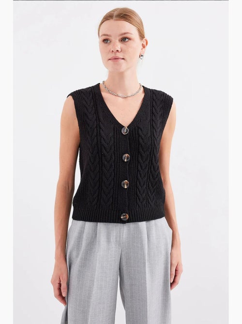 Gilet corto in maglia con bottoni bdart - Kiabi