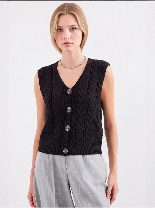 Gilet corto in maglia con bottoni bdart - Kiabi
