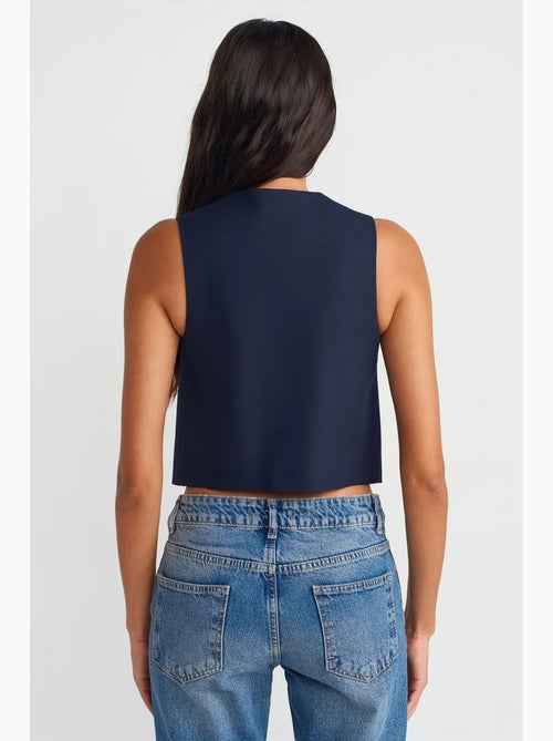 Gilet corto in tessuto dilvin - Kiabi Gilet corto in tessuto dilvin - Kiabi