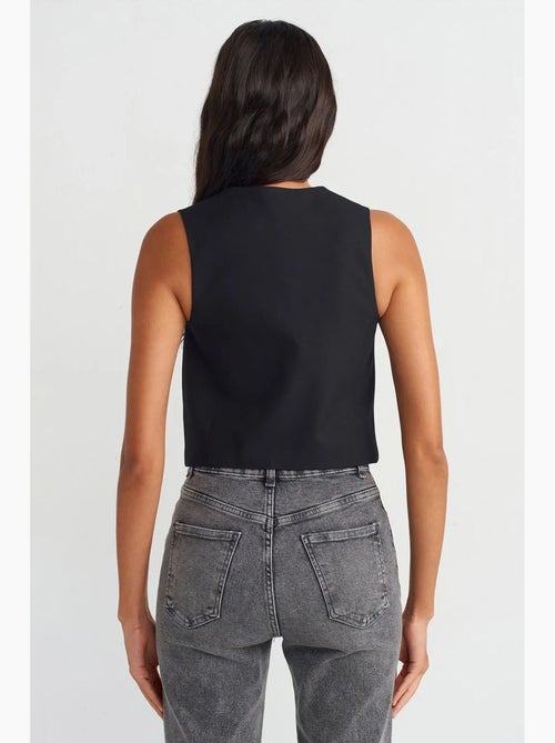 Gilet corto in tessuto dilvin - Kiabi