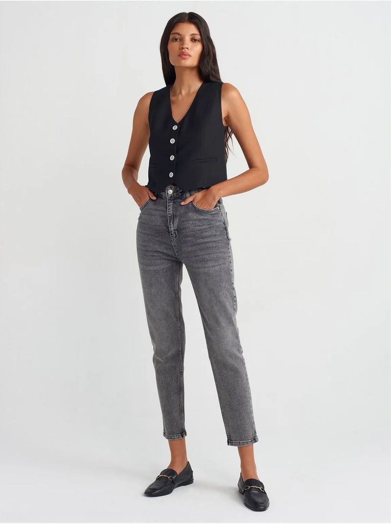 Gilet corto in tessuto dilvin Nero - Kiabi