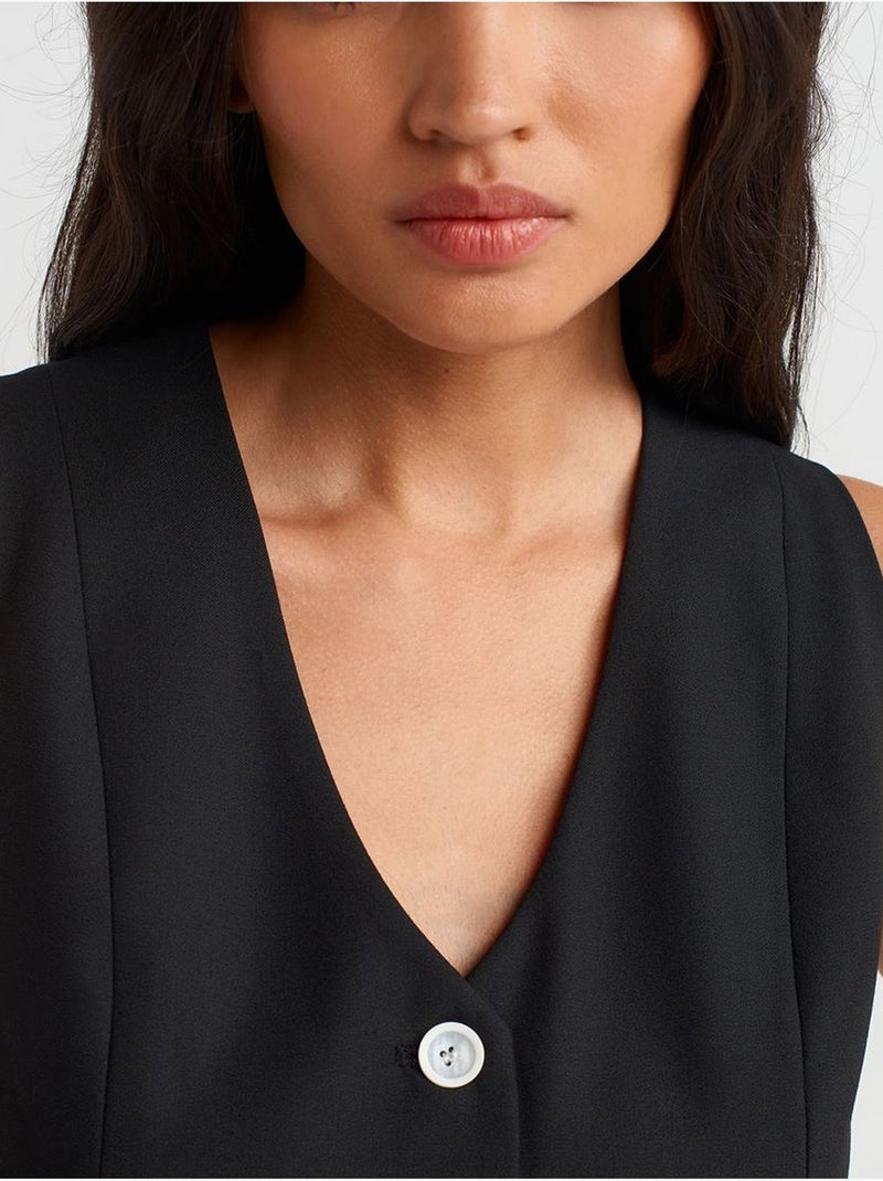 Gilet corto in tessuto dilvin Nero - Kiabi