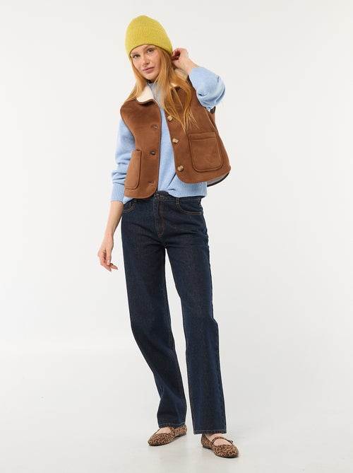 Gilet corto sherpa senza maniche - Kiabi