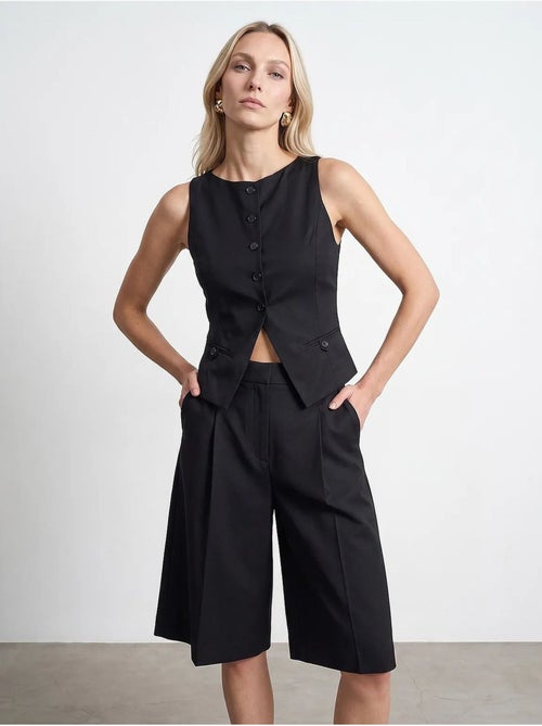 Gilet crop aderente dilvin - Kiabi Gilet crop aderente dilvin - Kiabi