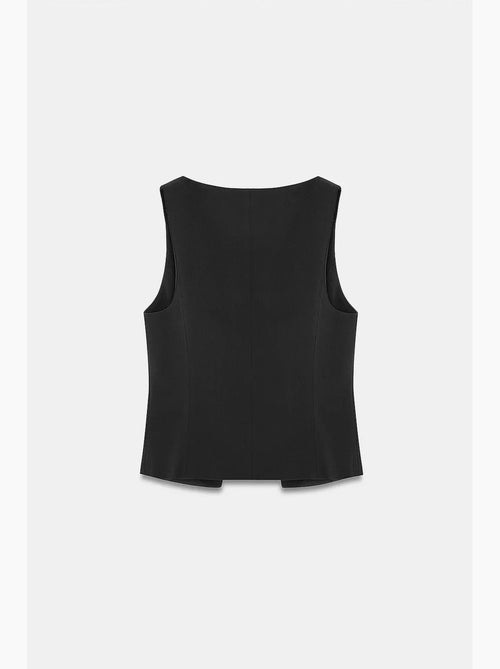 Gilet crop aderente dilvin - Kiabi Gilet crop aderente dilvin - Kiabi