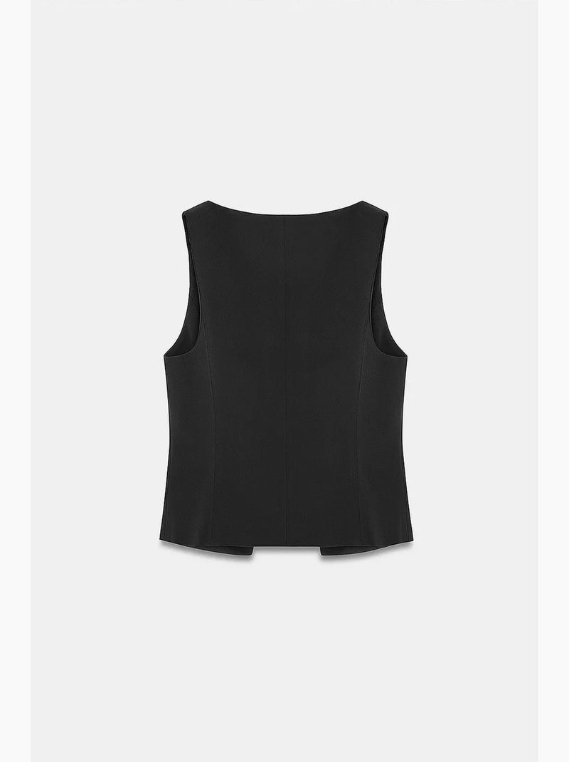 Gilet crop aderente dilvin Nero - Kiabi