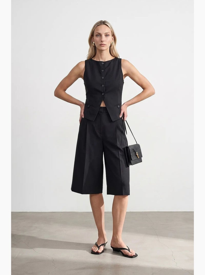 Gilet crop aderente dilvin Nero - Kiabi