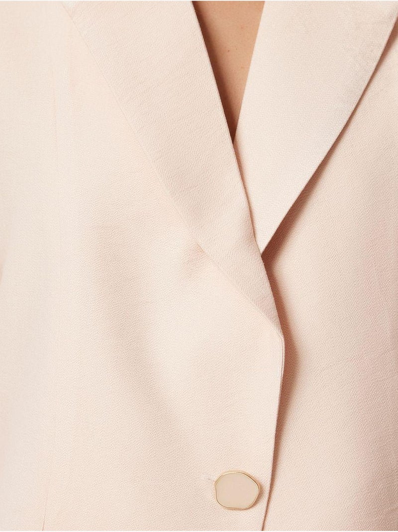 Gilet cropped in lino senza maniche con collo a scialle istanbul Crema - Kiabi