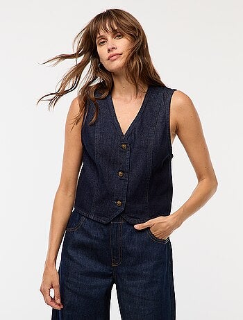 Gilet da abito in denim