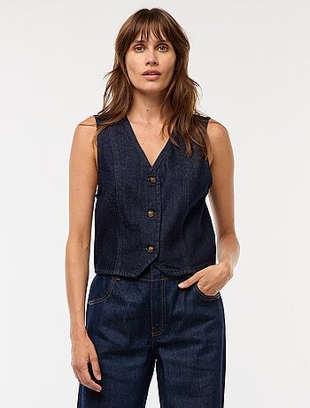Gilet da abito in denim
