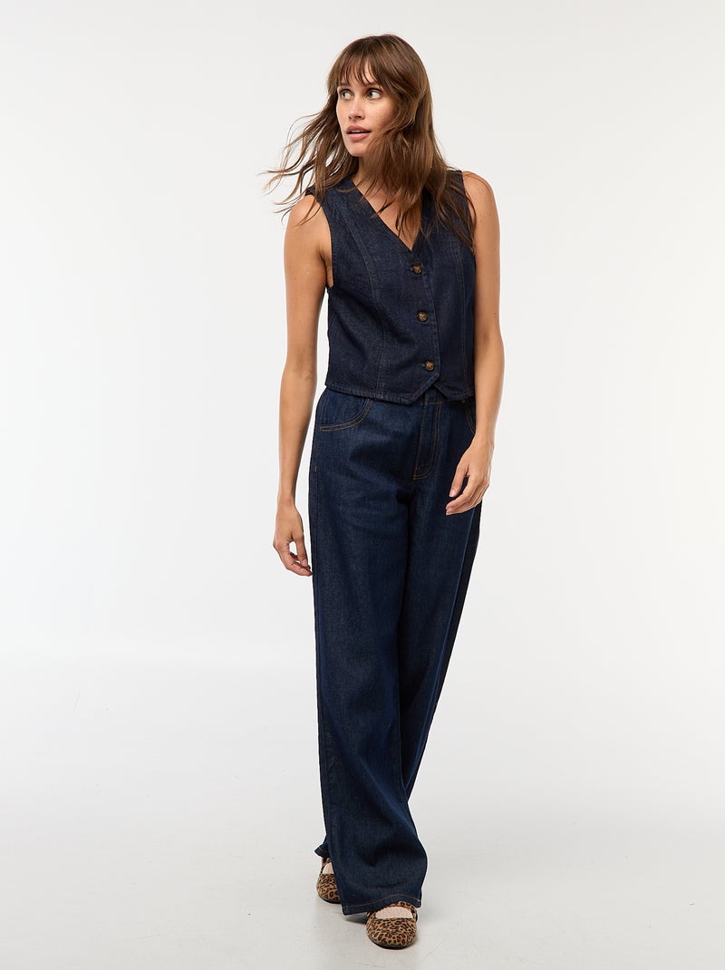 Gilet da abito in denim Blu - Kiabi