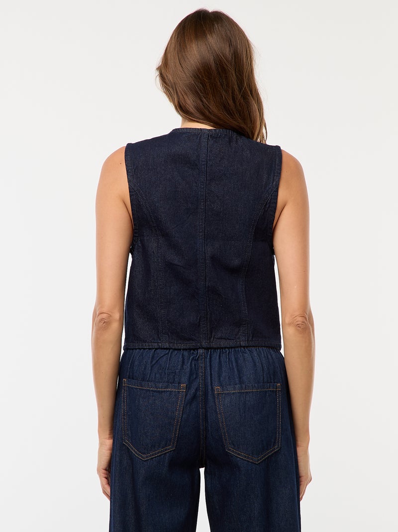 Gilet da abito in denim Blu - Kiabi