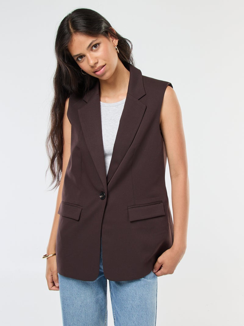 Gilet da abito senza maniche Marrone - Kiabi