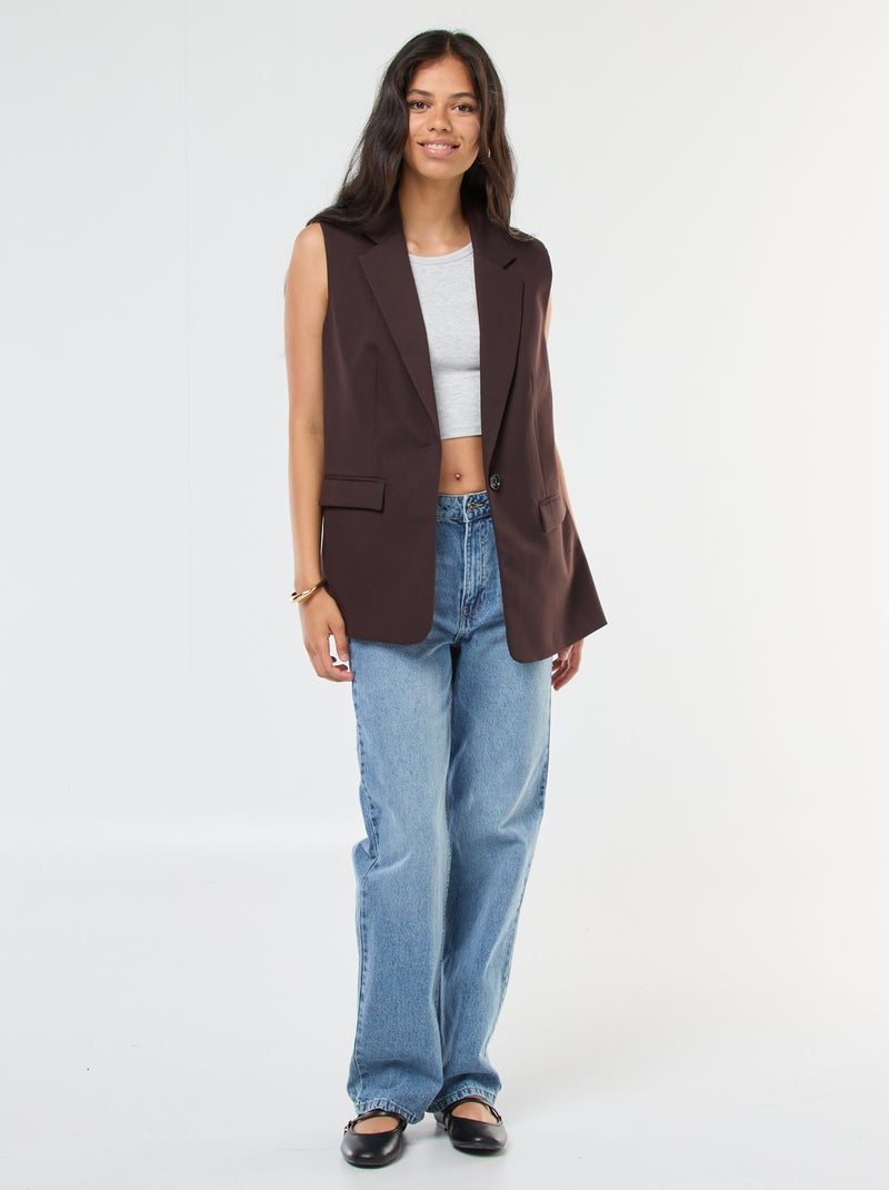 Gilet da abito senza maniche Marrone - Kiabi