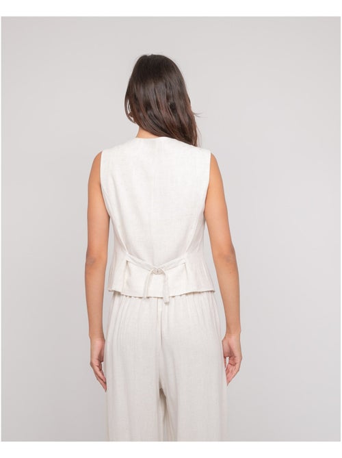 Gilet da barman effetto lino URSILE - Kiabi Gilet da barman effetto lino URSILE - Kiabi