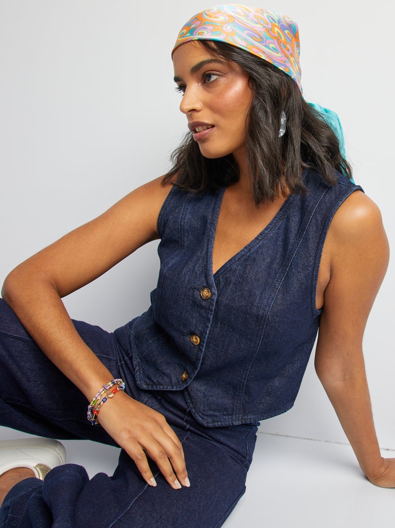 Gilet da completo in jeans BLU - Kiabi