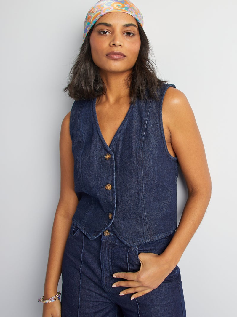 Gilet da completo in jeans BLU - Kiabi