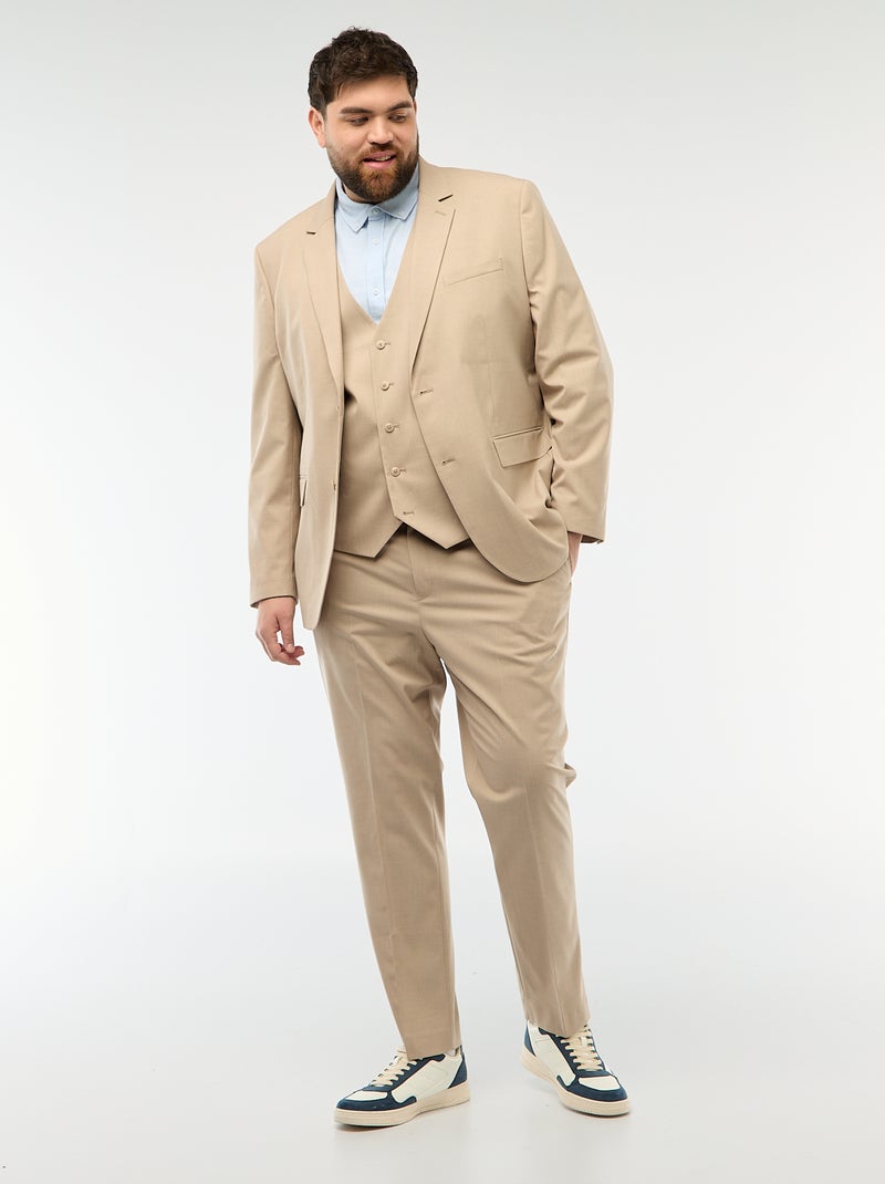 Gilet da completo slim Beige - Kiabi