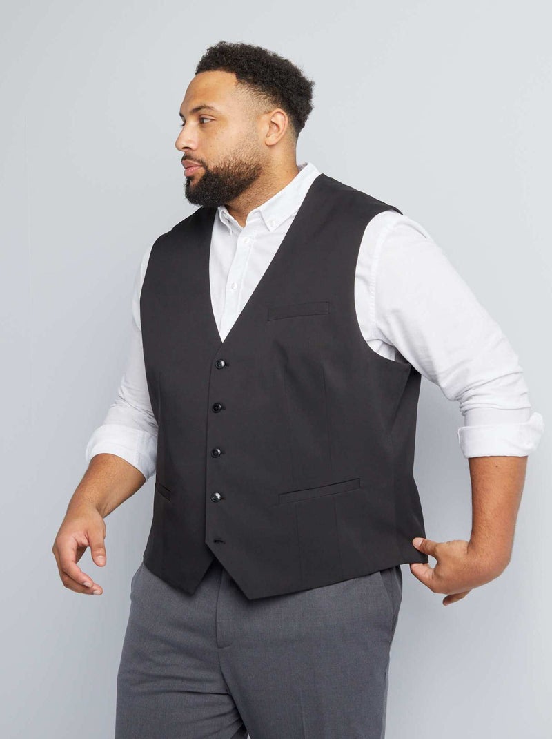 Gilet da completo slim nero - Kiabi