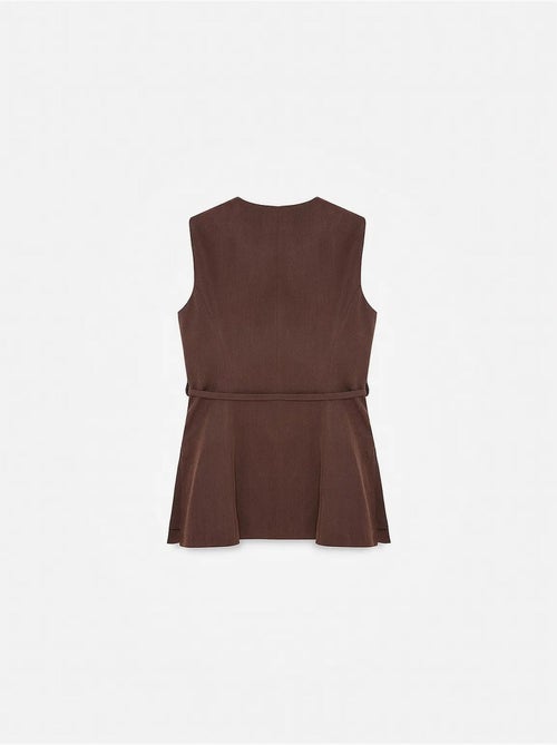 Gilet da donna in popeline di tencel con cintura in vita dilvin - Kiabi Gilet da donna in popeline di tencel con cintura in vita dilvin - Kiabi