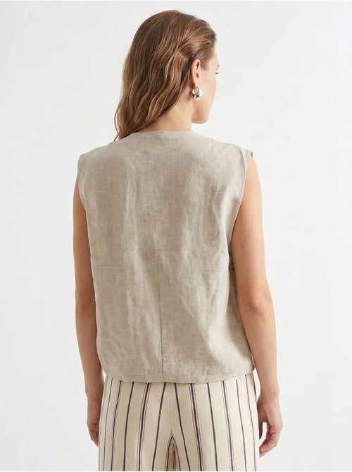 Gilet da donna in popeline tessuto con zip frontale mixray - Kiabi Gilet da donna in popeline tessuto con zip frontale mixray - Kiabi