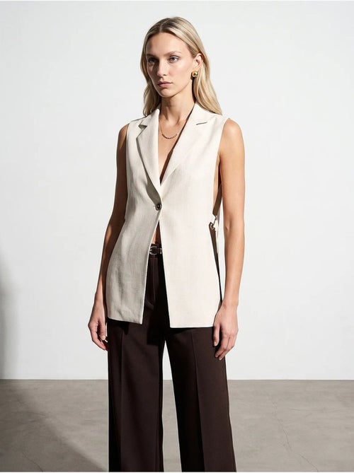 Gilet da donna tinta unita con collo a scialle dilvin - Kiabi Gilet da donna tinta unita con collo a scialle dilvin - Kiabi