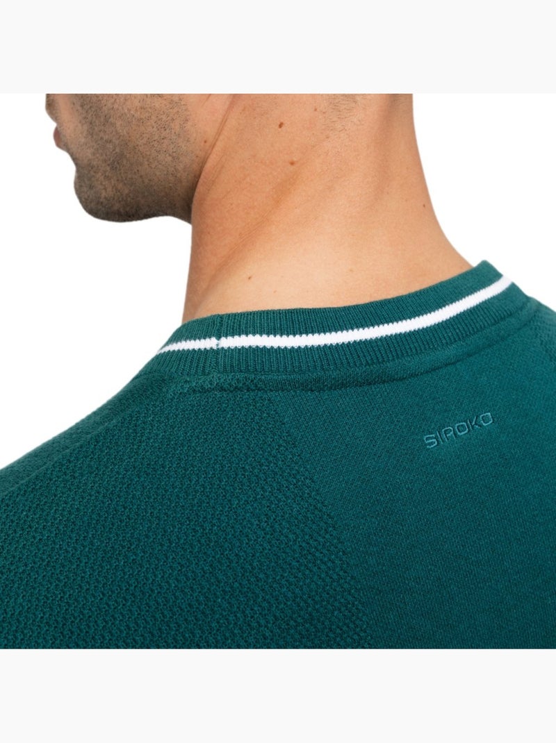 Gilet da golf in maglia con scollo a v da uomo golf uomo carnoustie teal Verde - Kiabi