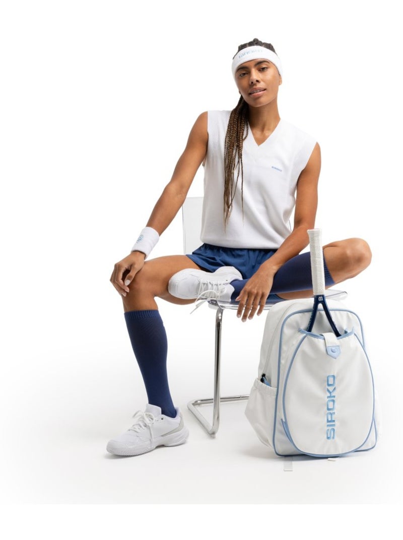 Gilet da tennis in maglia donna tennis donna smash Bianco - Kiabi
