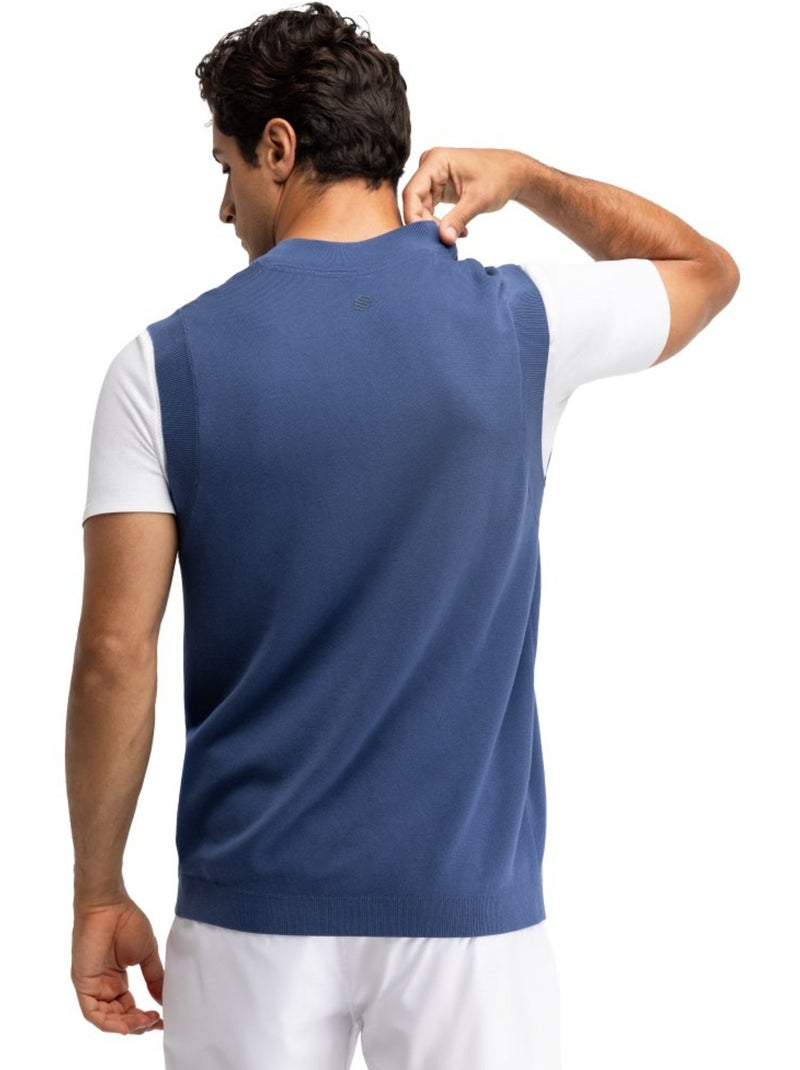 Gilet da tennis in maglia uomo tennis uomo serve Blu - Kiabi