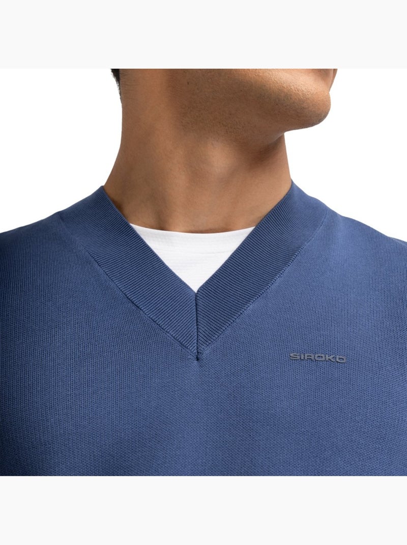 Gilet da tennis in maglia uomo tennis uomo serve Blu - Kiabi