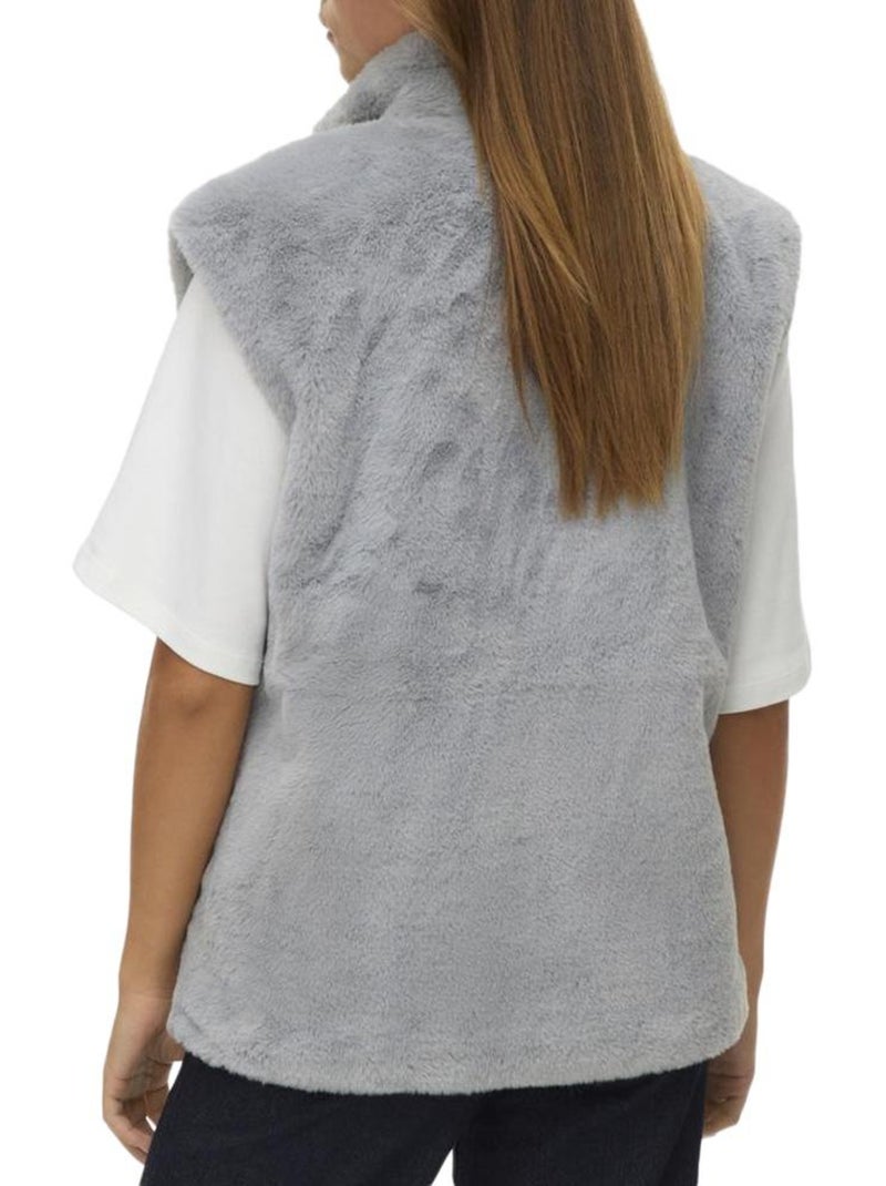 Gilet Donna in Pelliccia Sintetica Vero Moda Grigio argentato - Kiabi