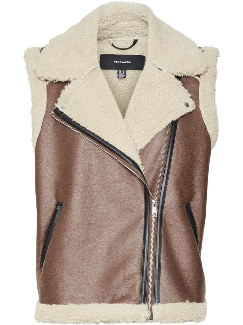 Gilet donna vero moda senza maniche Marrone cappuccino - Kiabi
