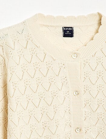 Gilet fantasia in maglia traforata