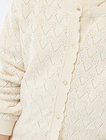 Gilet fantasia in maglia traforata